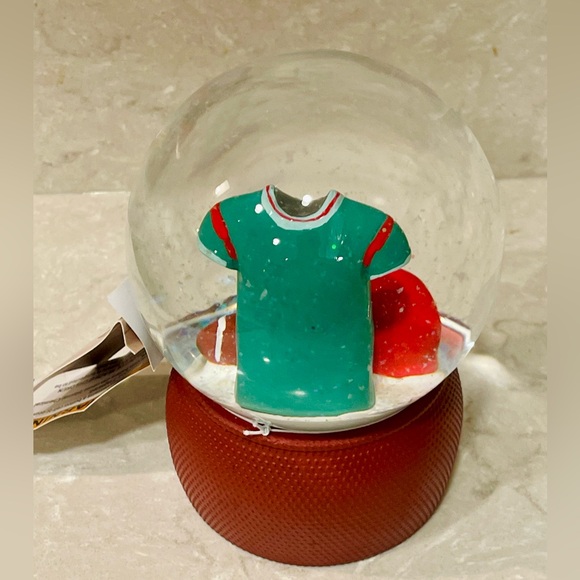 NEW Football snow globe, Jersey, helmet, football on football base! Great gift! - Picture 9 of 9